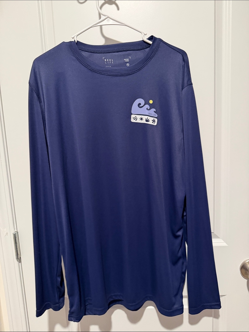 Reel Life Men's Long Sleeve Performance Shirt - Dark Blue
